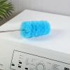 Cross-border 5-section telescopic rod fiber wool duster, household dust removal and dusting duster, non-feather duster, non-shedding, wholesale details Picture